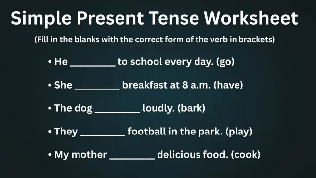 Simple Present Tense Worksheet