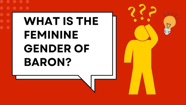 What is the feminine gender of Baron