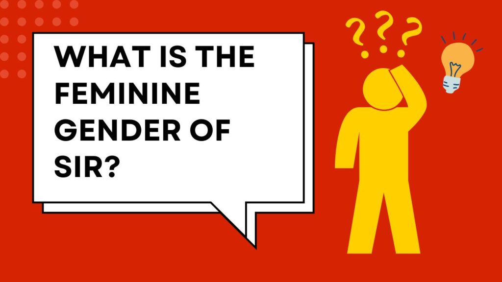 What is the feminine gender of sir