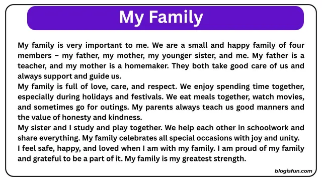 Essay on My Family
