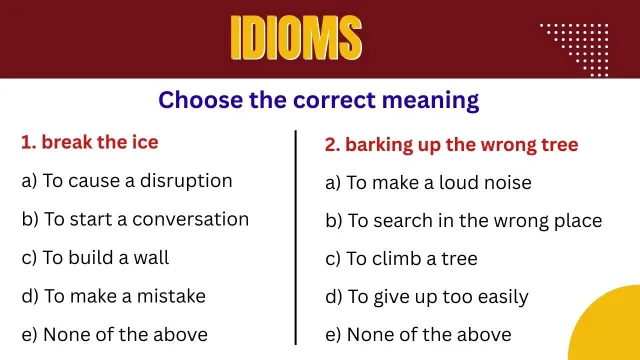 MCQs on Idioms