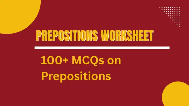 MCQs on preposition with answer